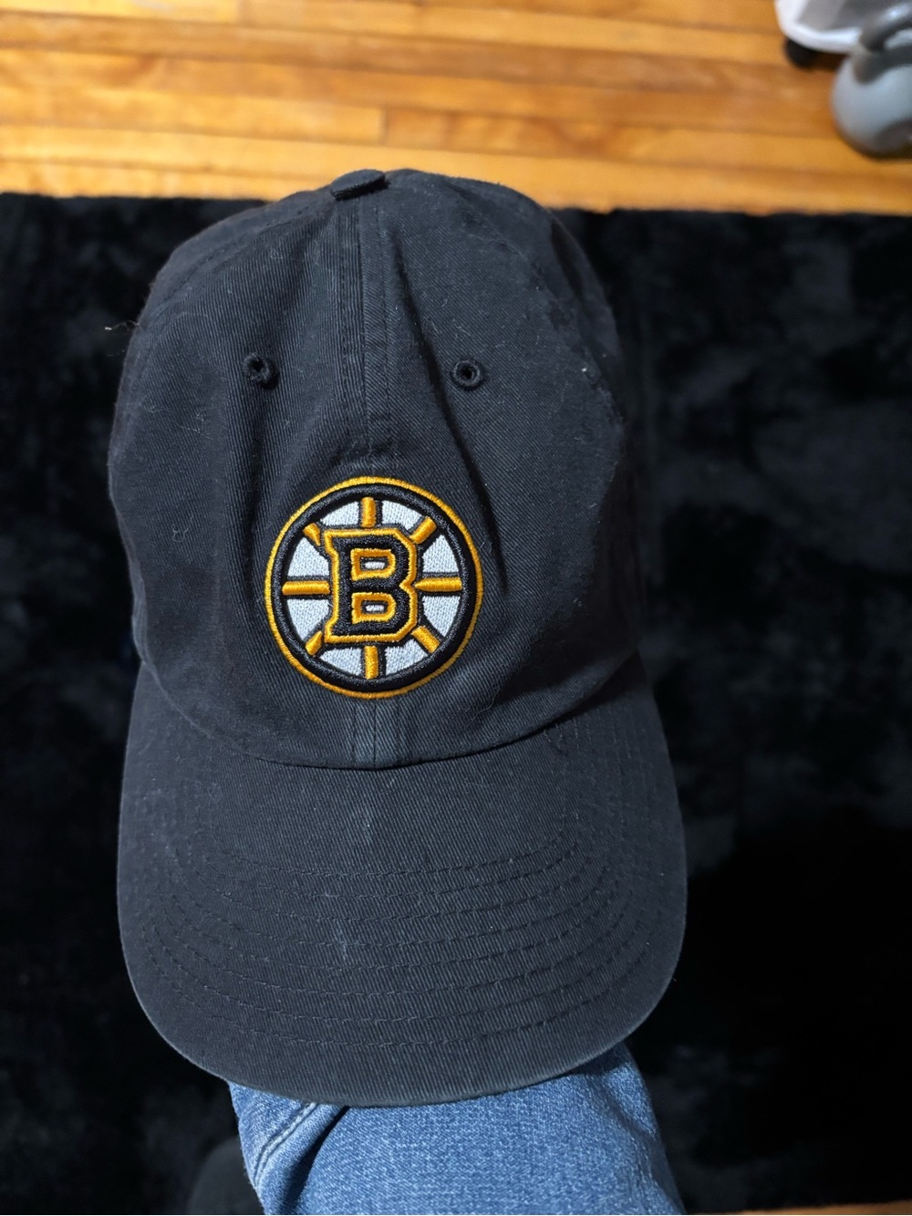 '47 Brand Black Bruins Baseball Cap with Interior Logo Patch